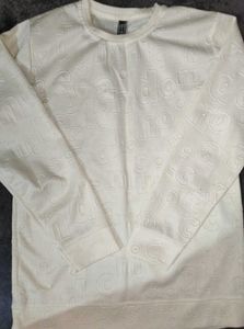 Textured Cream Crewneck