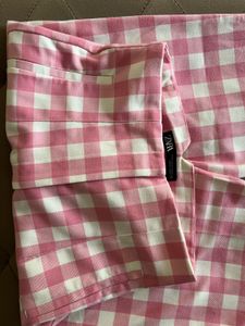 Zara Pink Checkered Pants