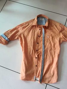 Orange Button-Down Shirt