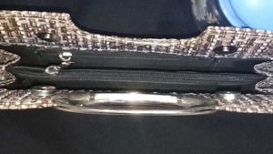 Woven Clutch with Metal Handle