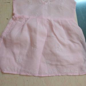 New Pink Baby Chikan work Chemise