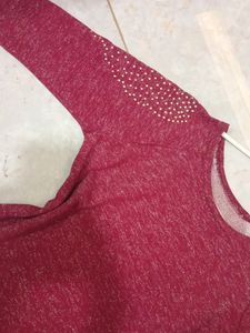 Maroon Long Sleeve Top