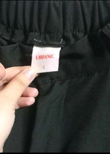 Urbanic Black Wide Leg Trousers