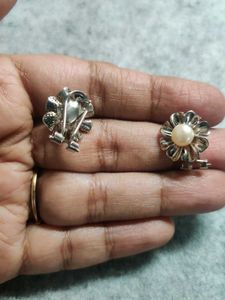 92.5 Silver Studs With Fresh Water Pearl