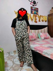 Floral Style Jumpsuit Pure Cotton
