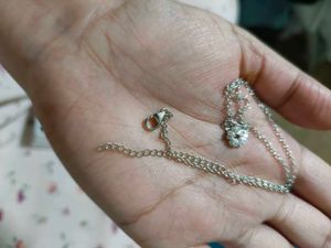 Silver Floral Star Flower Necklace