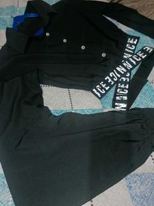 Black Top With Attached Belt