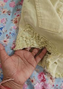 Yellow Solid Shorts (Size 5 to 6 Year)