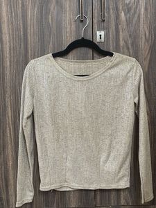 Beige Long Sleeve Top
