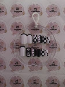 Black &amp; White Glamorous Press-On Nails