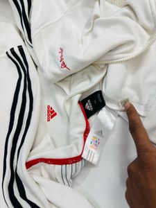 Adidas White Track Jacket