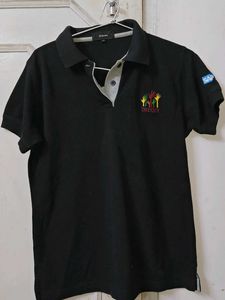 Black Polo Neck Tshirt