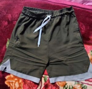 Olive Green Athletic Shorts