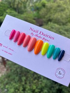 Rainbow Press-On Nails