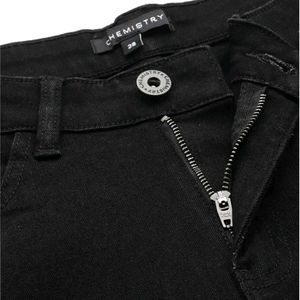 Black Denim Cropped Pants