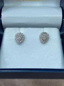 925 Italian silver earrings, water drop