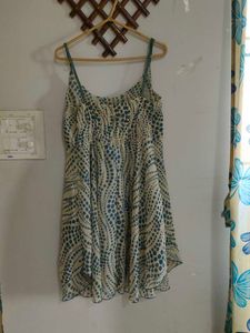 Cute Blue Polka Dot Mini Dress