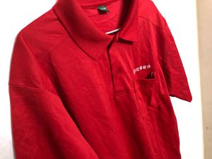 Red Short Sleeve Polo T shirt