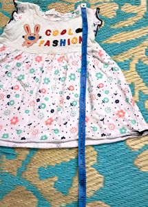Baby Frock  Age 0 To 5 Month. Cotton.