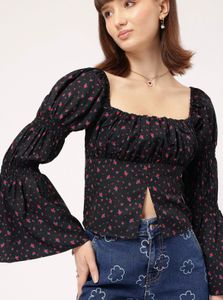 Floral Puff Sleeve Top