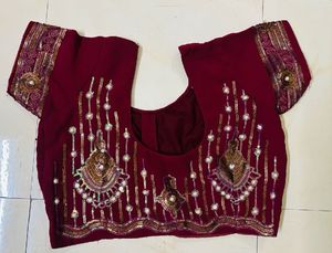 Elegant Maroon Saree