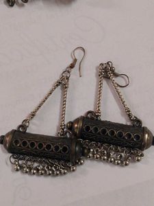 3 Pair Of Oxidation Earings Danglers Ethnic