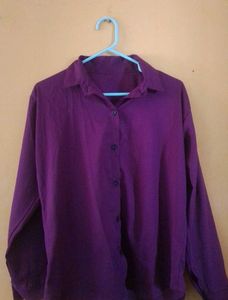 Purple Button-Down Shirt