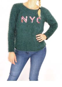 NYC Sequin Green Sweater