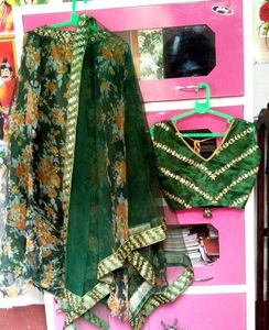 Floral Green Indian Outfit Lehenga Choli