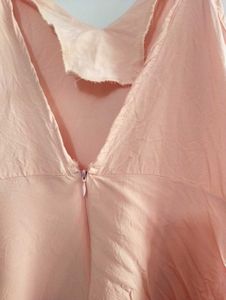 Peach Sundress Top with Ruffle Straps