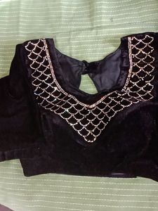 Saree With Stitching Padded Blouse
