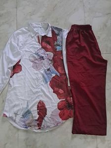 Floral Shirt and Pants Set combo