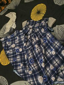 Navy Blue Frock For Girls