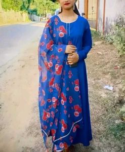 Floral Kurta With Dupatta Only