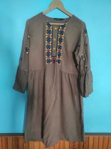 Embroidered Casual Dress