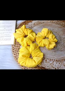 Yellow 💛 Scrunchies 4 Pices