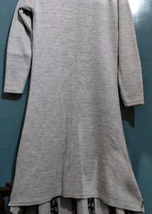 Grey Colour Woolen Kurti So Soft Clothe