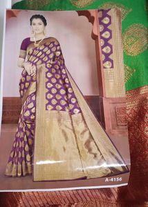 Green &amp; Red Saree