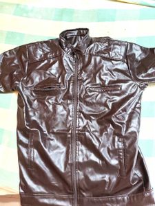 Brown Faux Leather Jacket