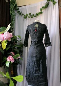 Luxury Brand AMPM Black Embroidered Kurti