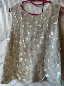 Sequin Sleeveless Party Top