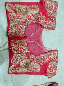 pinkish red lehnga