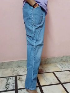 Light Wash Denim Jeans - Relaxed Fit