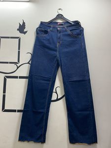 Dark Blue Wide Leg Jeans