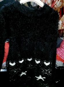 woolen sweater top black and white