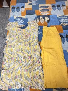 Yellow Floral Kurta Set