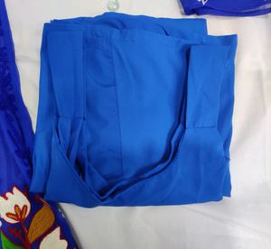 Blue Lucknowi Chikankari Anarkali Kurta