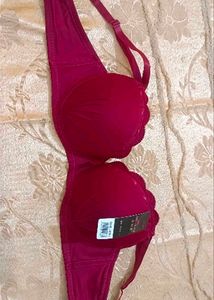 Burgundy Push-Up Bra - 36/80