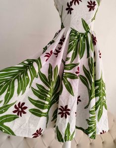 Vintage A-line Floral Print Dress