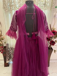 Magenta Embellished Lehenga Choli